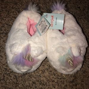 Cat & Jack unicorn girls slippers size 7/8